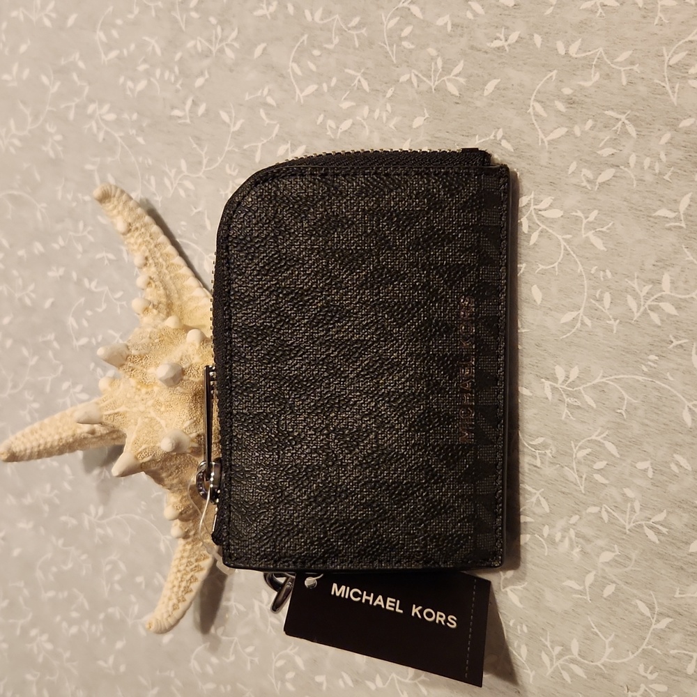 Men's Black Michael Kors Zipper Wallet